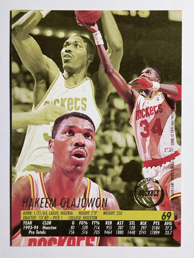 1994-95 Ultra #69 Hakeem Olajuwon