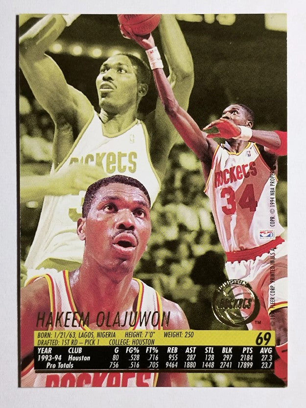 1994-95 Ultra #69 Hakeem Olajuwon