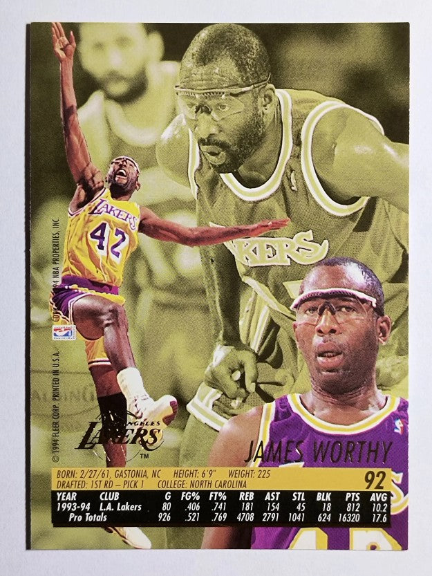 1994-95 Ultra #92 James Worthy