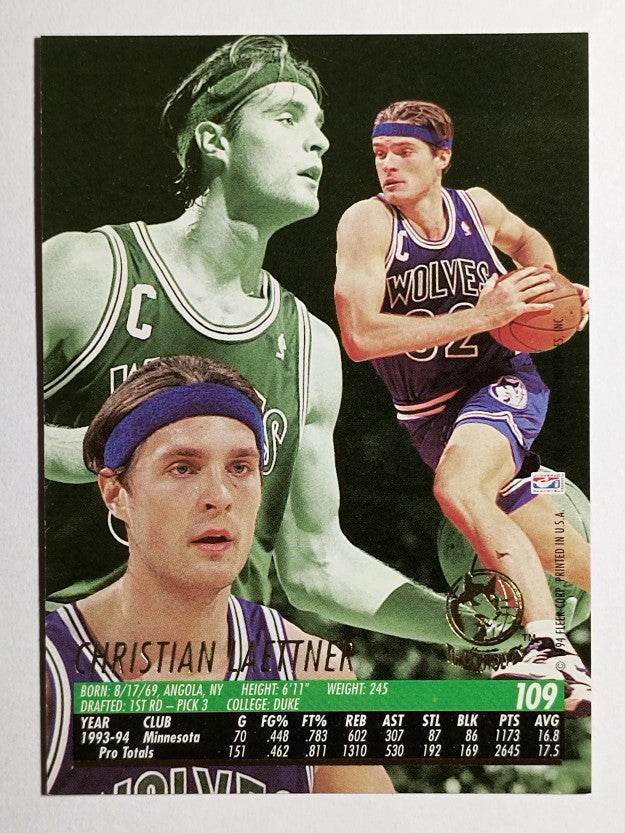 1994-95 Ultra #109 Christian Laettner