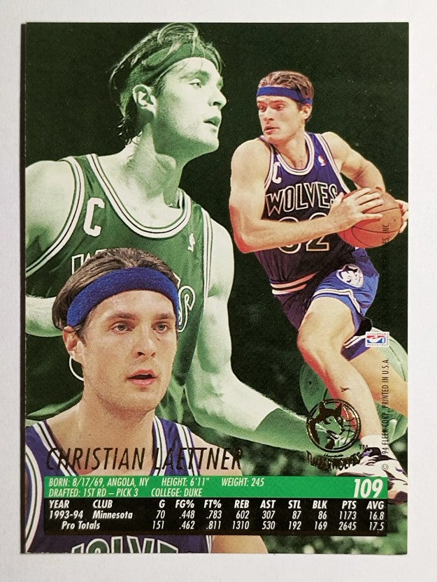 1994-95 Ultra #109 Christian Laettner