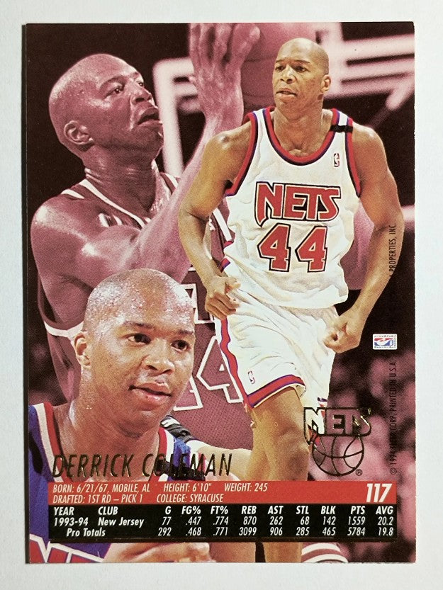 1994-95 Ultra #117 Derrick Coleman