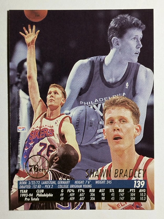 1994-95 Ultra #139 Shawn Bradley