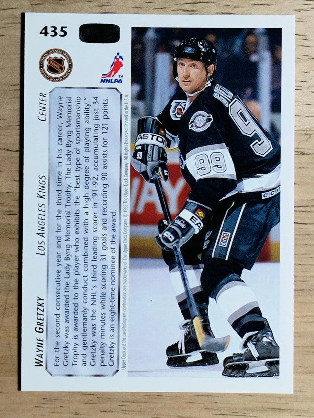 1992-93 Upper Deck #435 Wayne Gretzky AW/Lady Byng
