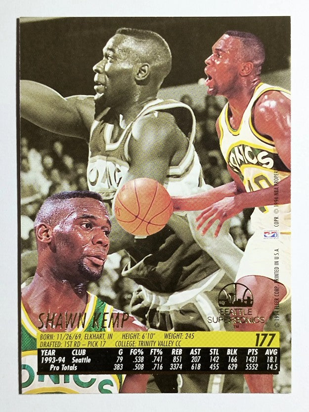 1994-95 Ultra #177 Shawn Kemp