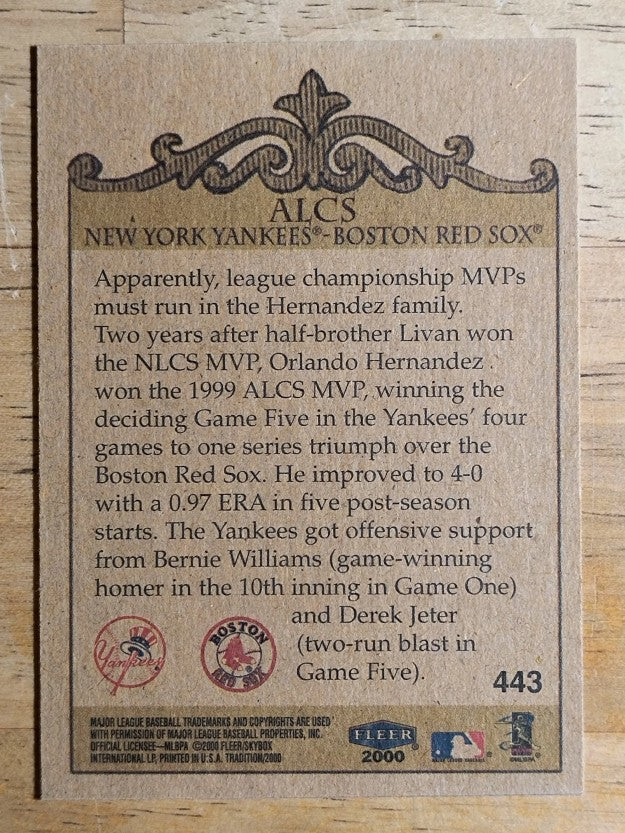 2000 Fleer Tradition #443 Derek Jeter DIV