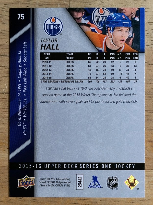 2015-16 Upper Deck #75 Taylor Hall