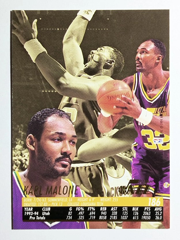 1994-95 Ultra #186 Karl Malone