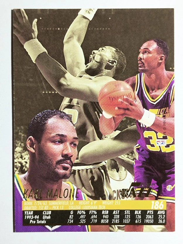 1994-95 Ultra #186 Karl Malone