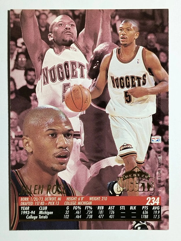 1994-95 Ultra #234 Jalen Rose RC (NM)