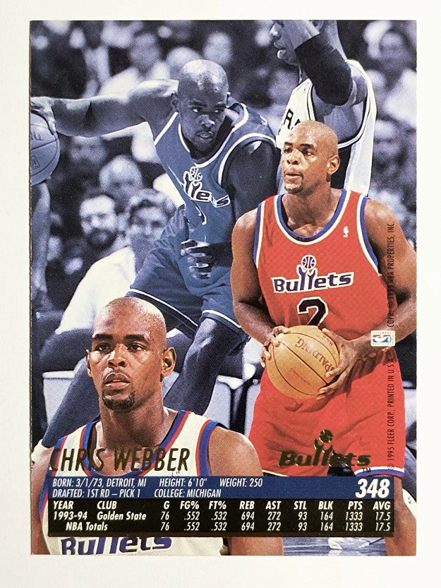 1994-95 Ultra #348 Chris Webber