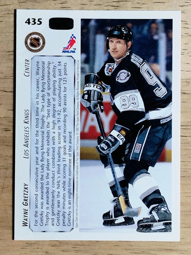 1992-93 Upper Deck #435 Wayne Gretzky AW/Lady Byng