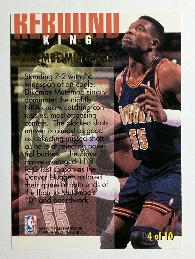1994-95 Ultra Rebound Kings #4 Dikembe Mutombo