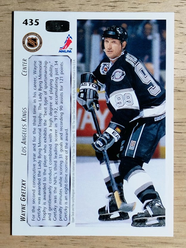 1992-93 Upper Deck #435 Wayne Gretzky AW/Lady Byng