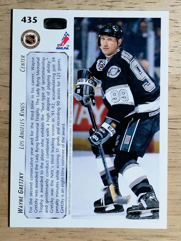 1992-93 Upper Deck #435 Wayne Gretzky AW/Lady Byng