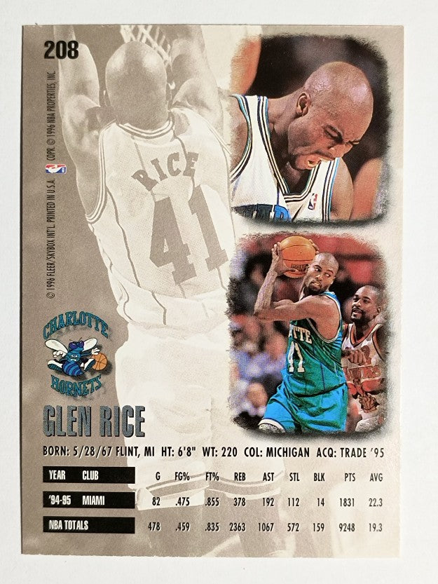 1995-96 Ultra #208 Glen Rice