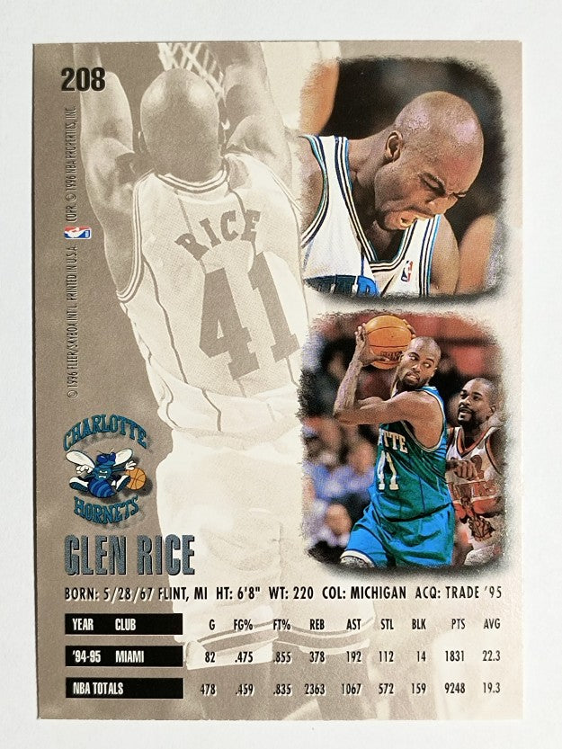 1995-96 Ultra #208 Glen Rice