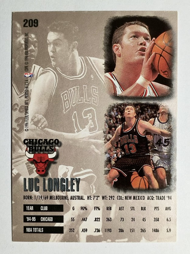 1995-96 Ultra #209 Luc Longley