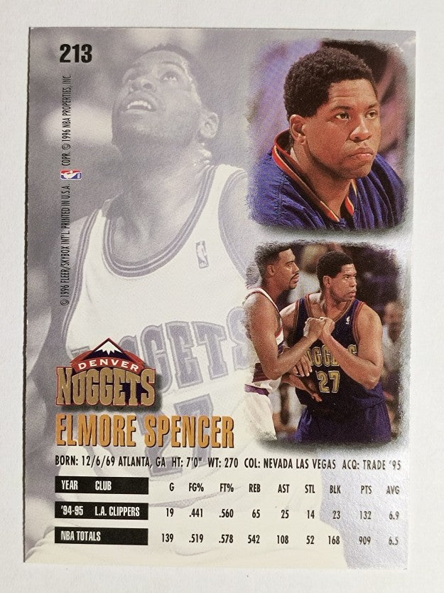 1995-96 Ultra #213 Elmore Spencer