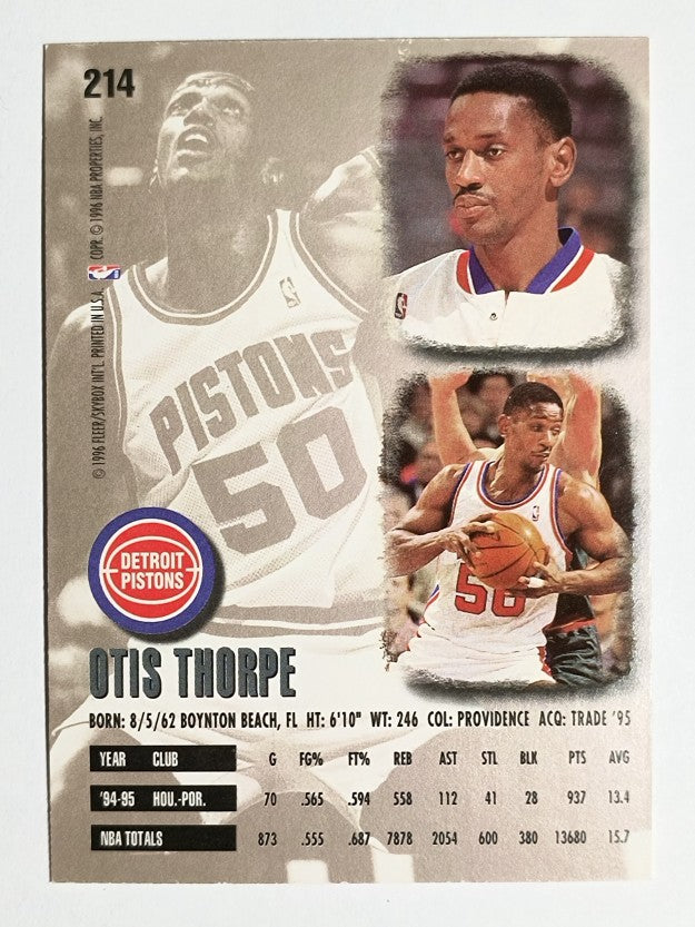 1995-96 Ultra #214 Otis Thorpe