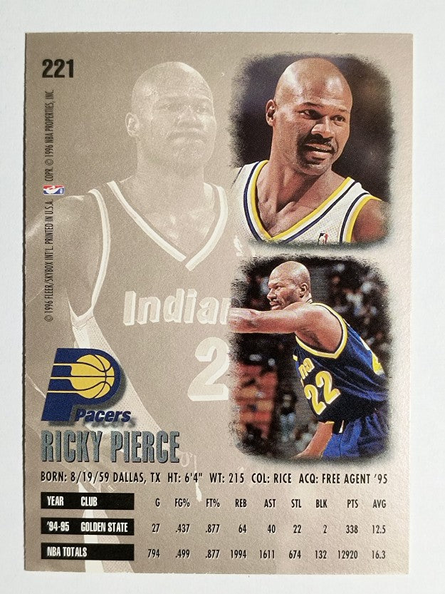 1995-96 Ultra #221 Ricky Pierce
