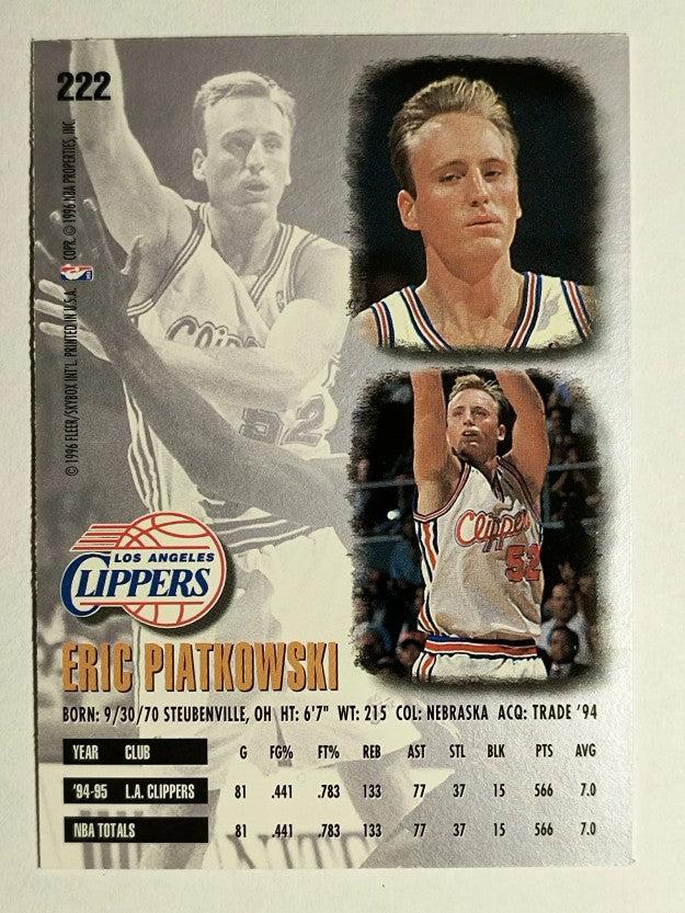 1995-96 Ultra #222 Eric Piatkowski