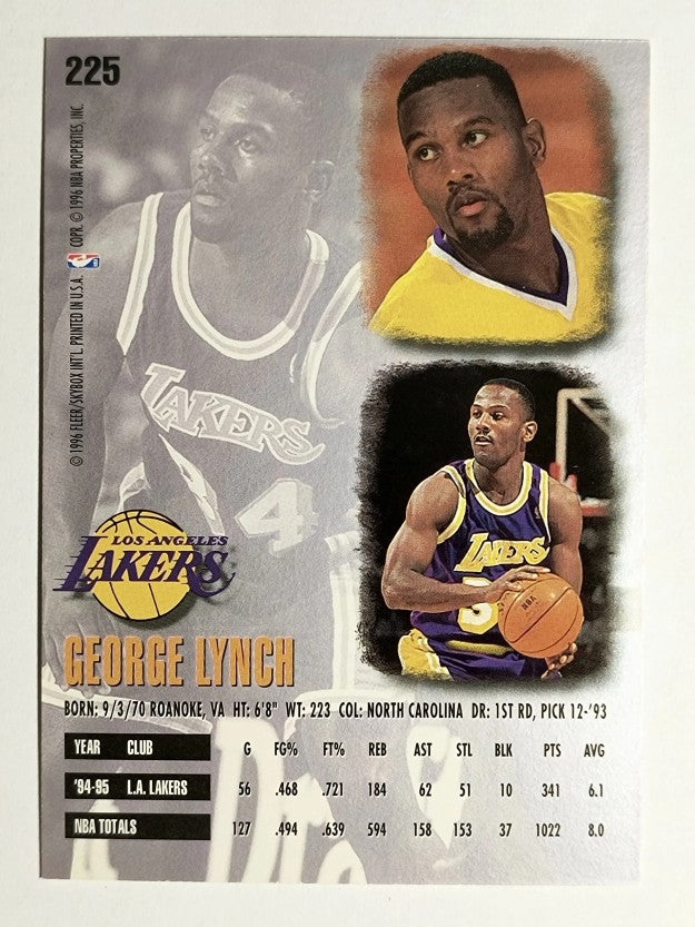 1995-96 Ultra #225 George Lynch