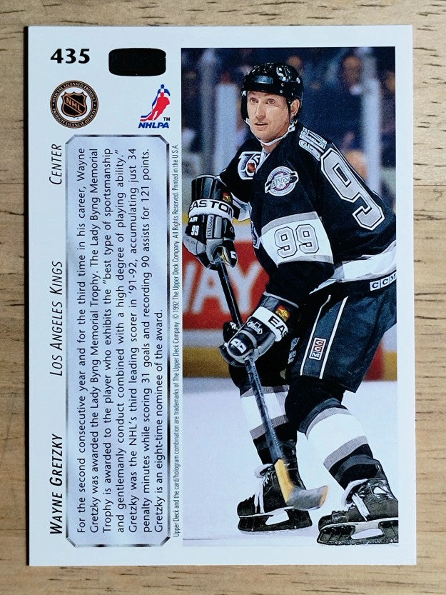 1992-93 Upper Deck #435 Wayne Gretzky AW/Lady Byng