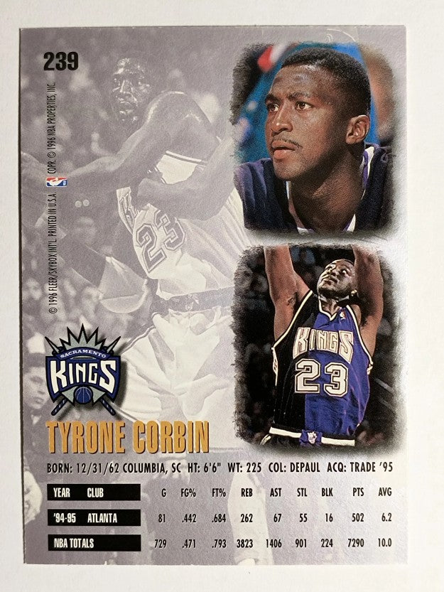 1995-96 Ultra #239 Tyrone Corbin