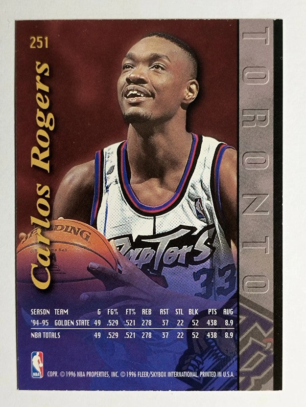 1995-96 Ultra #251 Carlos Rogers EXP
