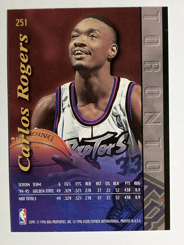 1995-96 Ultra #251 Carlos Rogers EXP