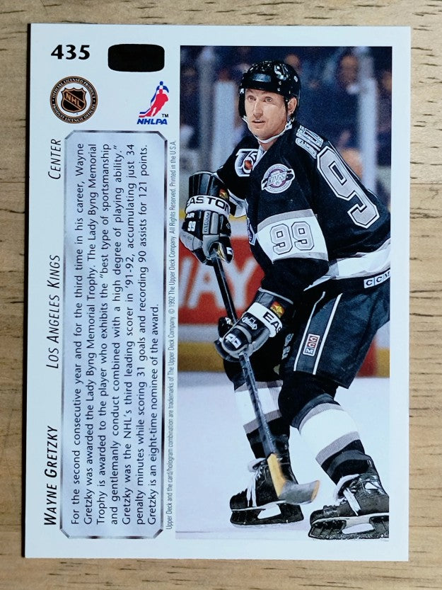 1992-93 Upper Deck #435 Wayne Gretzky AW/Lady Byng
