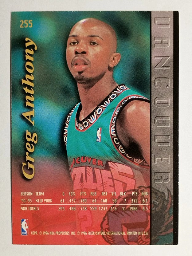 1995-96 Ultra #255 Greg Anthony EXP