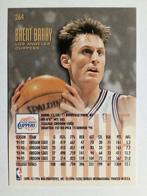 1995-96 Ultra #264 Brent Barry RC