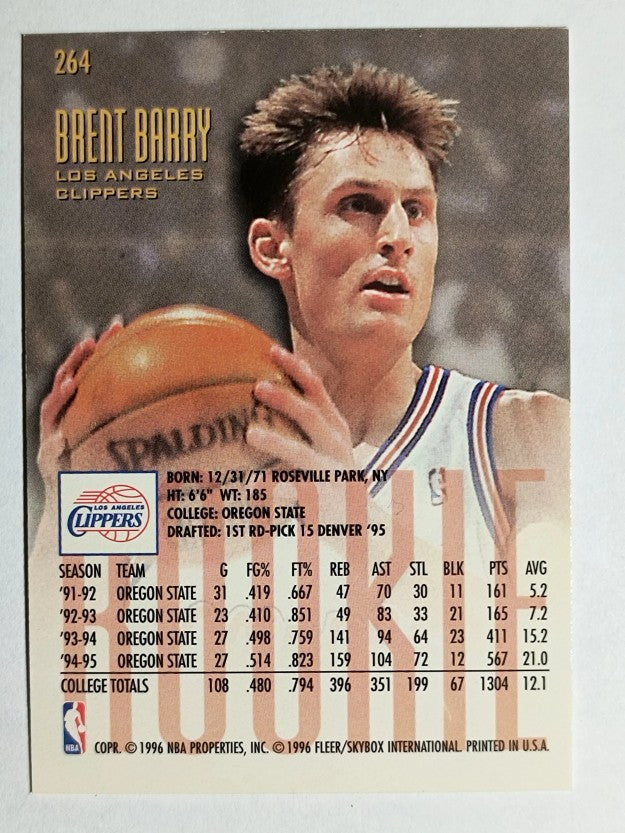 1995-96 Ultra #264 Brent Barry RC