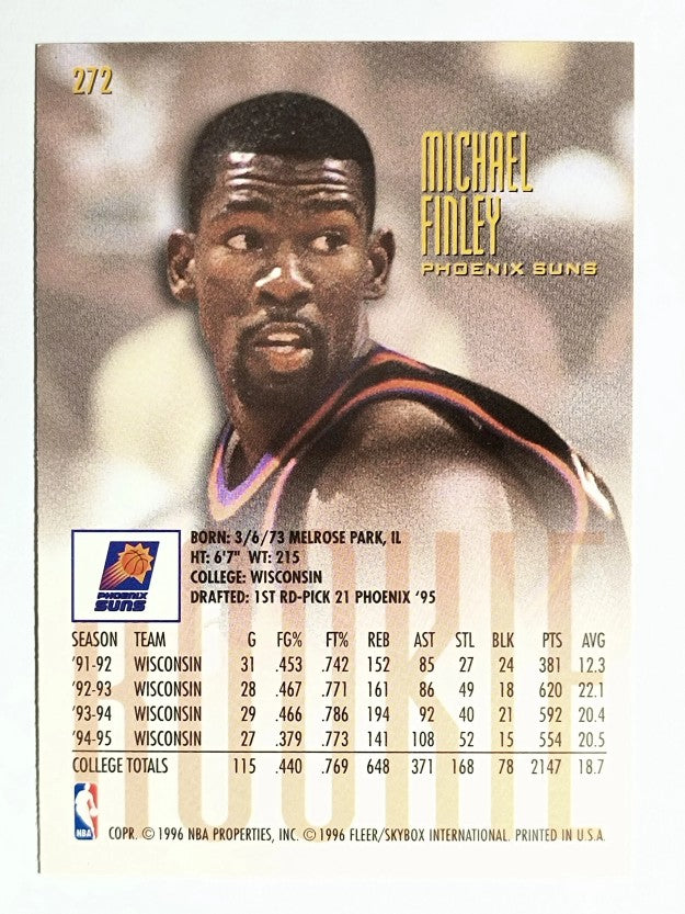 1995-96 Ultra #272 Michael Finley RC