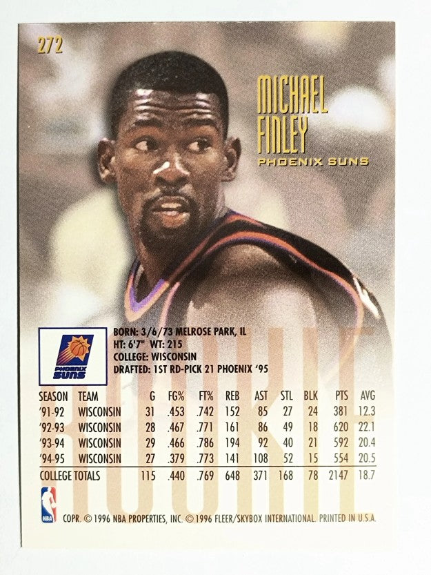 1995-96 Ultra #272 Michael Finley RC