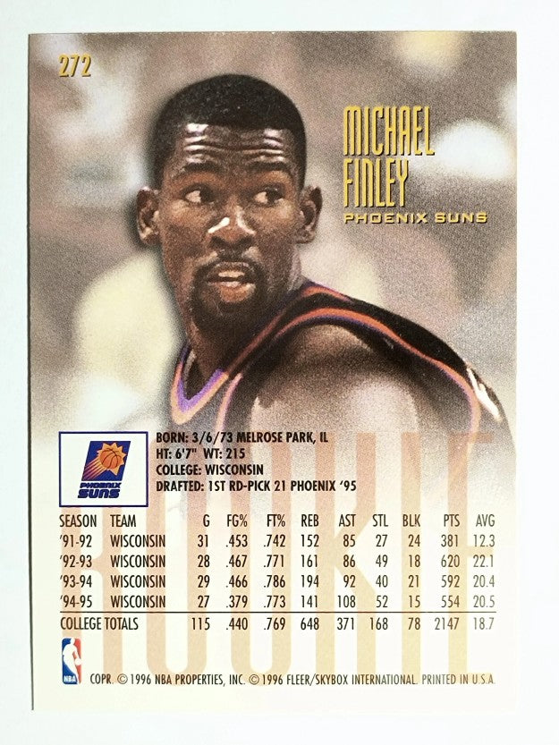 1995-96 Ultra #272 Michael Finley RC