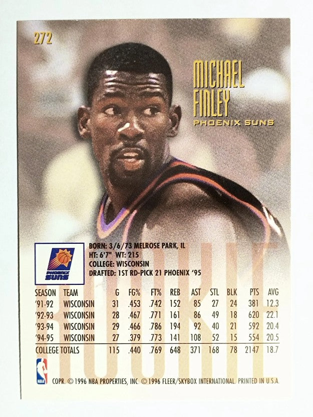 1995-96 Ultra #272 Michael Finley RC (NM)