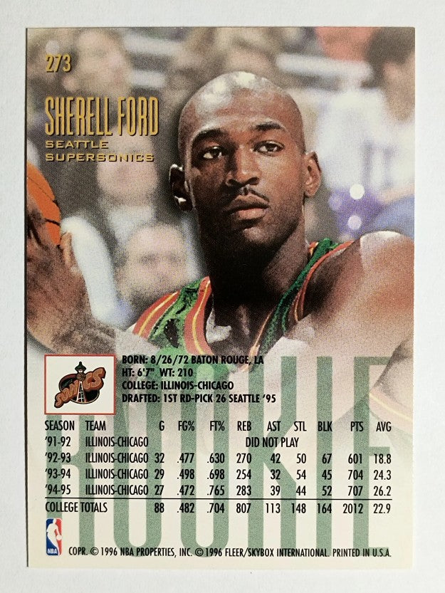 1995-96 Ultra #273 Sherrell Ford RC
