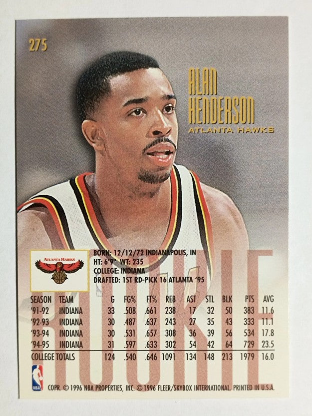 1995-96 Ultra #275 Alan Henderson RC