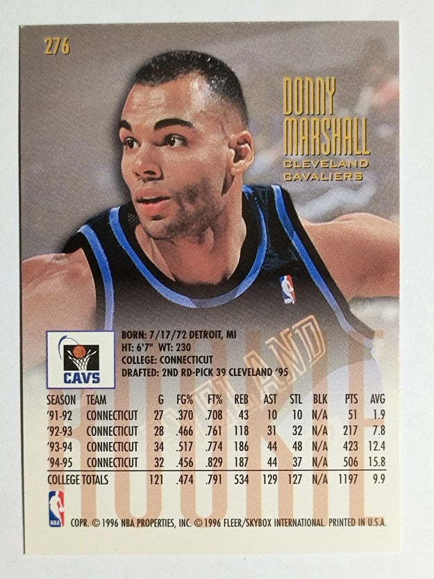 1995-96 Ultra #276 Donny Marshall RC