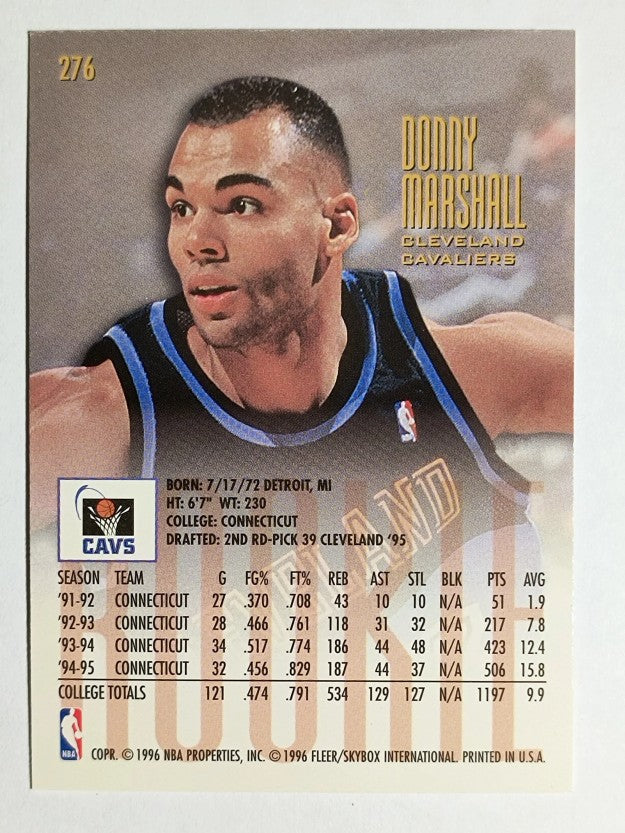 1995-96 Ultra #276 Donny Marshall RC