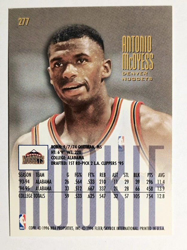 1995-96 Ultra #277 Antonio McDyess RC