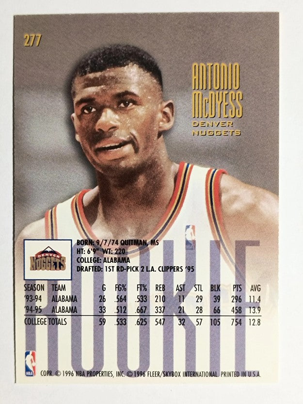 1995-96 Ultra #277 Antonio McDyess RC