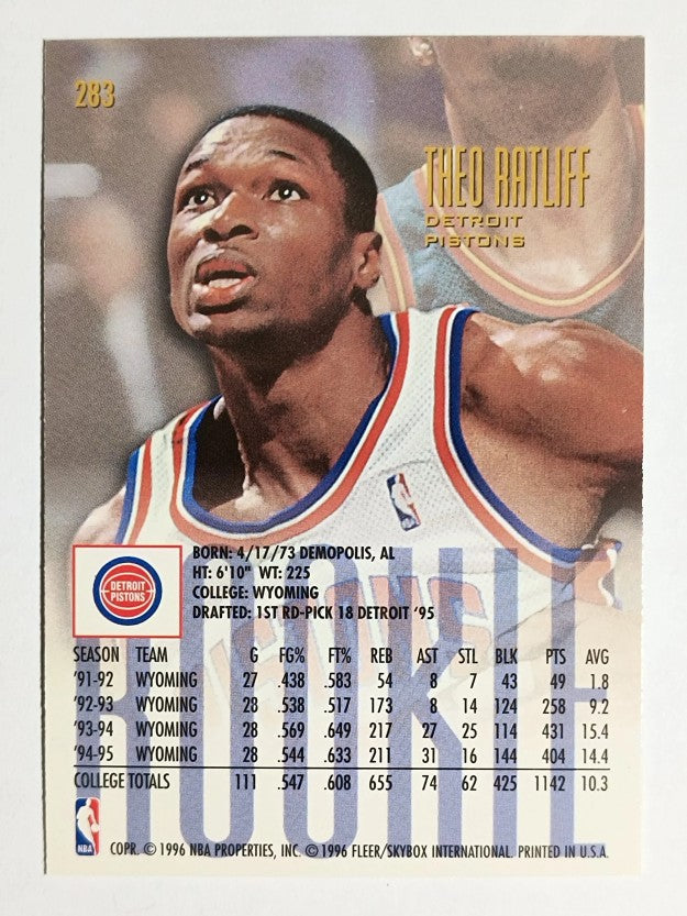 1995-96 Ultra #283 Theo Ratliff RC