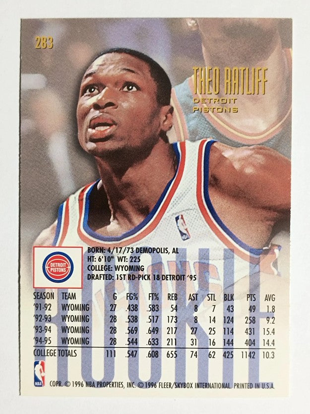 1995-96 Ultra #283 Theo Ratliff RC