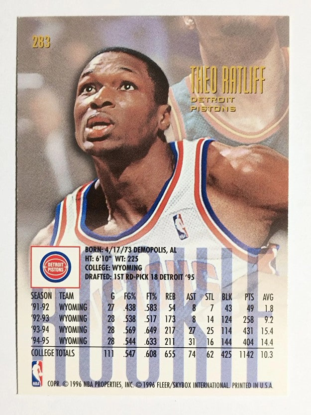 1995-96 Ultra #283 Theo Ratliff RC