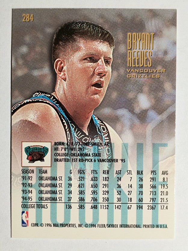 1995-96 Ultra #284 Bryant Reeves RC