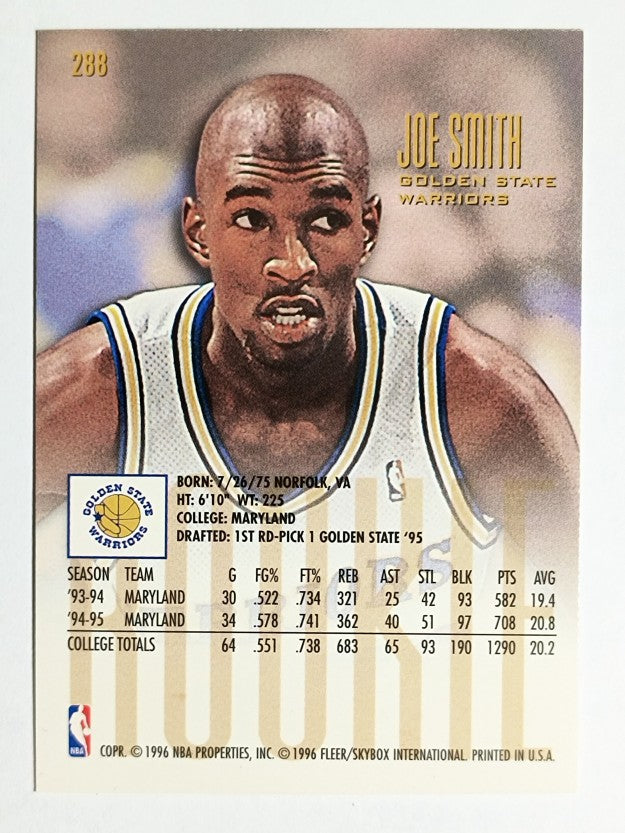 1995-96 Ultra #288 Joe Smith RC